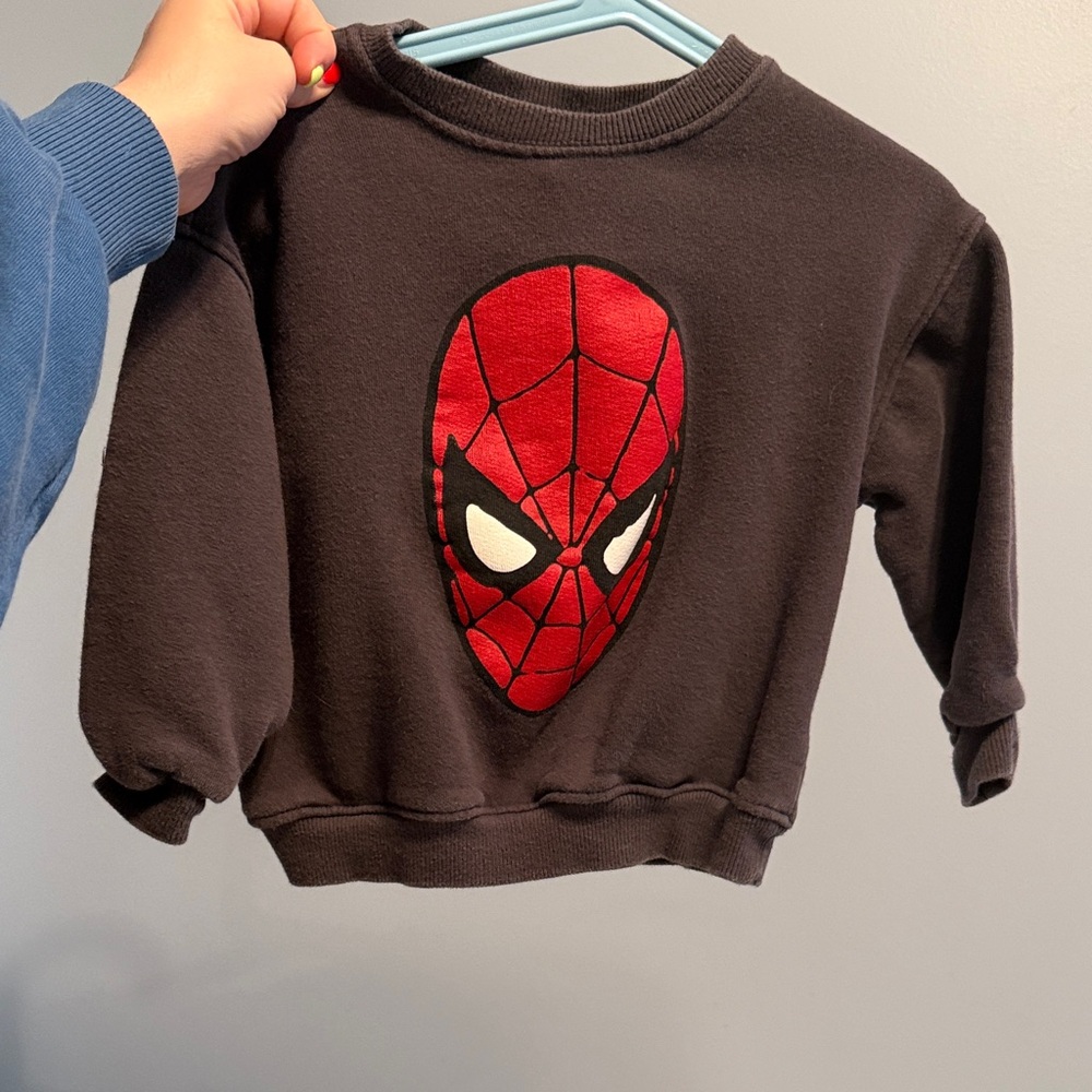 Zara Black Kids Sweatshirt and sweatpants with Spiderman Graphic